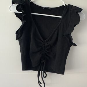 Zara Women's Black Crop-top
